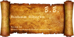 Buxbaum Bíborka névjegykártya