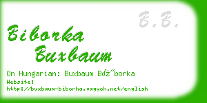 biborka buxbaum business card